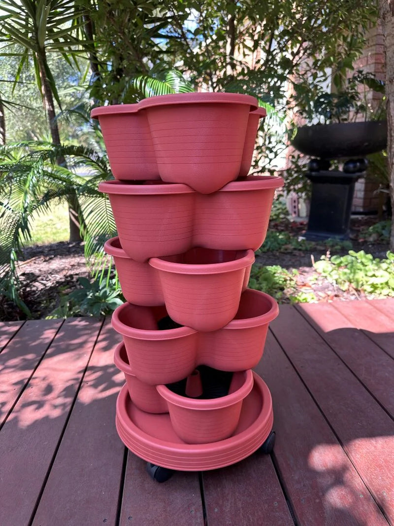 5-Tier Stackable Planter (With Wheels)