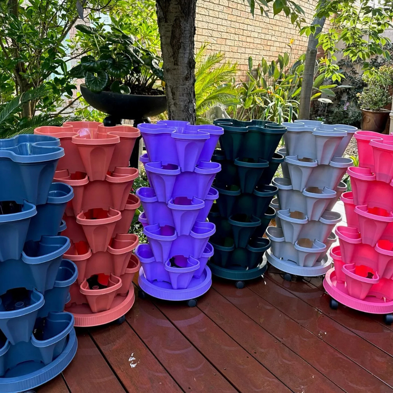 5-Tier Stackable Planter (With Wheels)