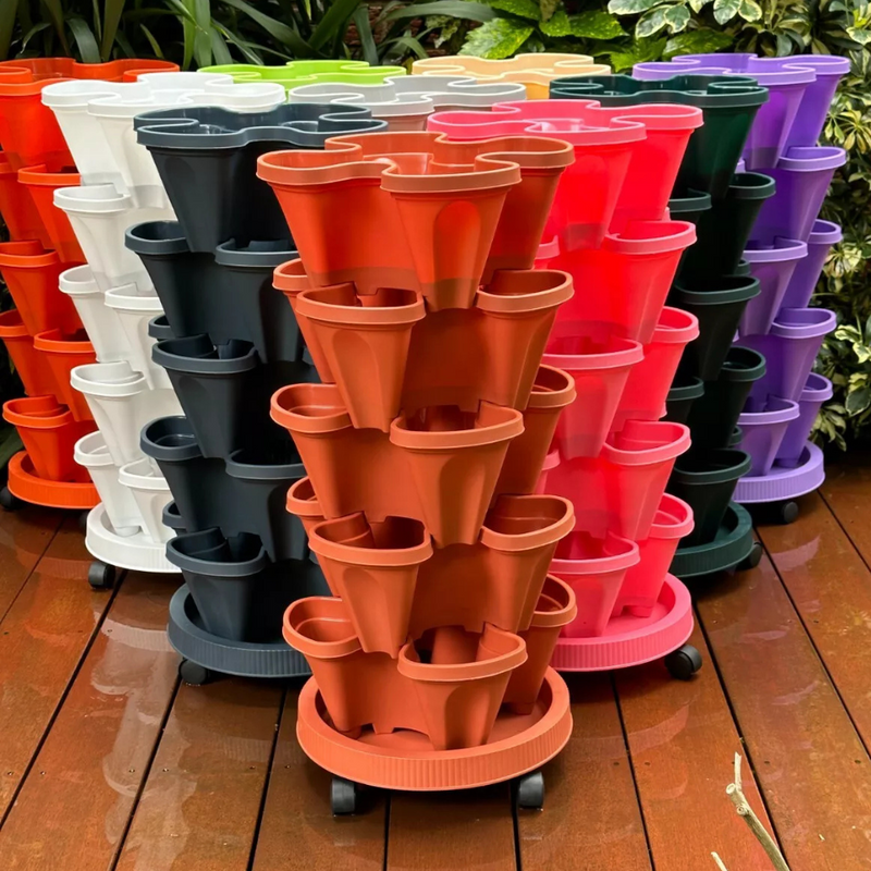 5-Tier Stackable Planter (With Wheels)