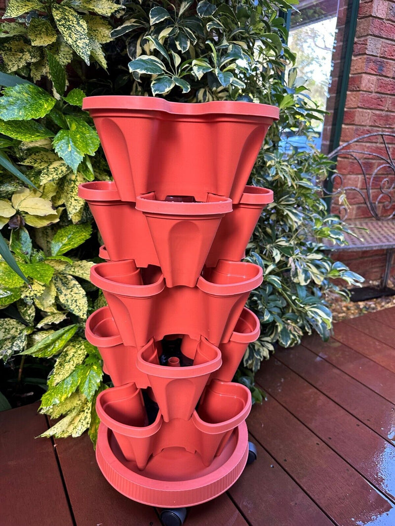 5-Tier Stackable Planter (With Wheels)