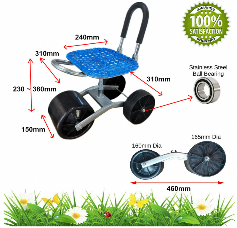 Adjustable 360° Rotating Gardening Seat