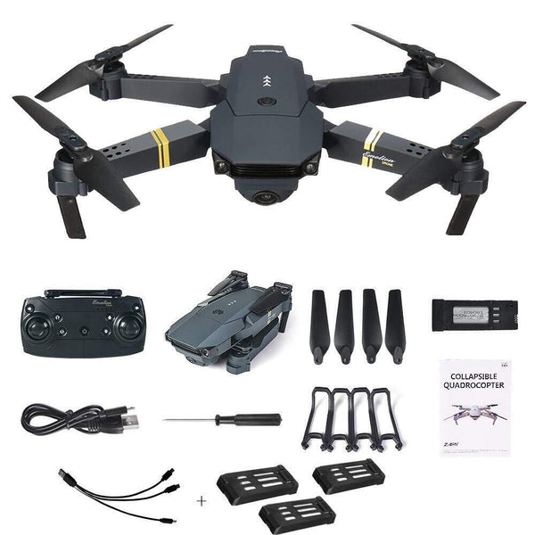 HD Foldable QuadCopter Drone With 3 Batteries