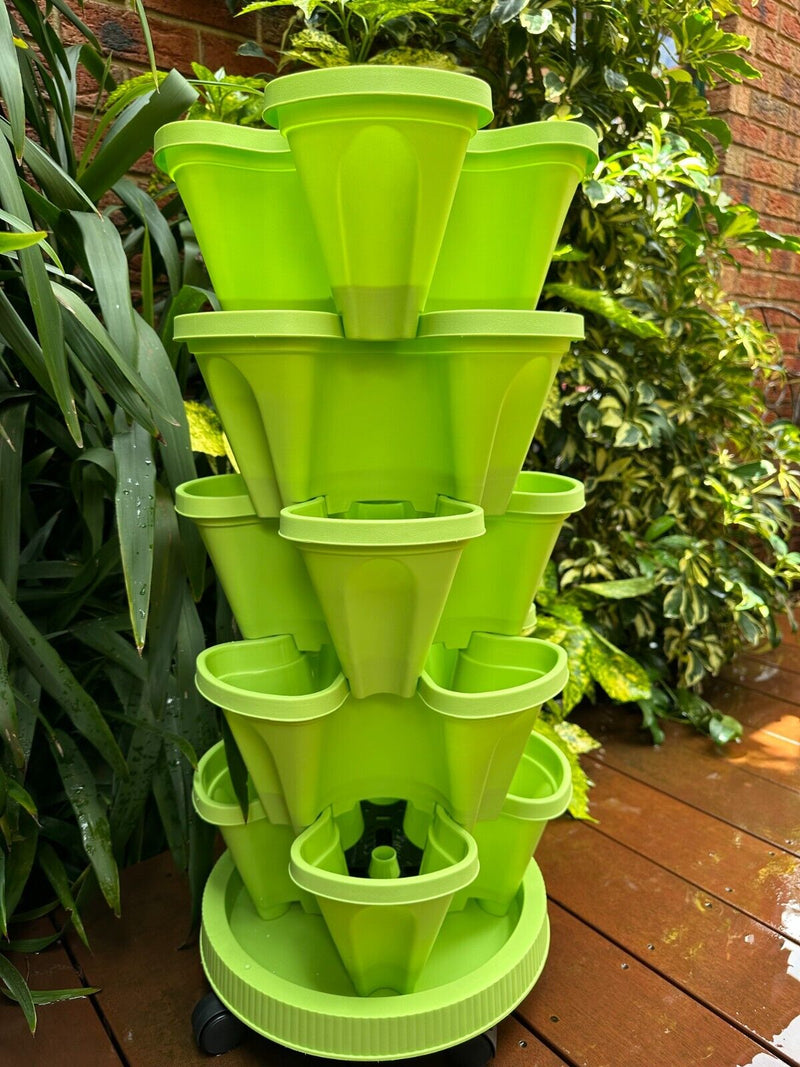 5-Tier Stackable Planter (With Wheels)