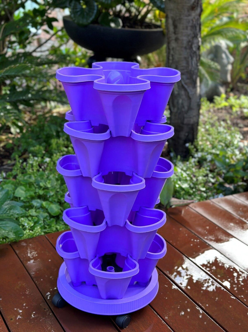 5-Tier Stackable Planter (With Wheels)